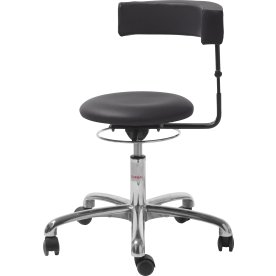 Saturn Plus stol, Svart, Konstläder, 45-58 cm, Alu