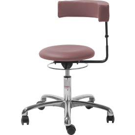 Saturn Plus stol, Rosa, Konstläder, 45-58 cm, Alu