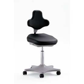 Laboratoriestol, Svart, 45-65 cm