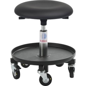 Monteringsstol, Svart,ESD PU-läder,41-54cm,bricka