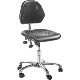 Comfort arbetsstol, svart, ESD PU, 46-59 cm