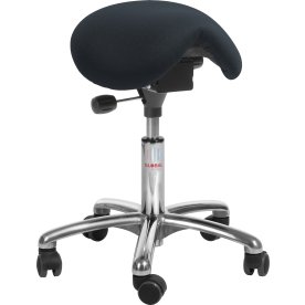 Mini sadelstol, Svart, Tyg, 51-64 cm, Alu