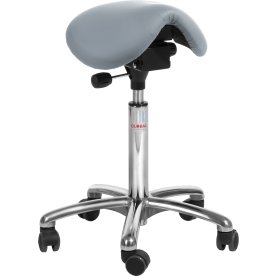Mini Sadelstol, Ljusblå, Konstläder, 60-79 cm, Alu
