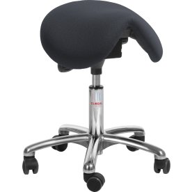Dalton sadelstol, Svart, Tyg, 51-64 cm, Alu