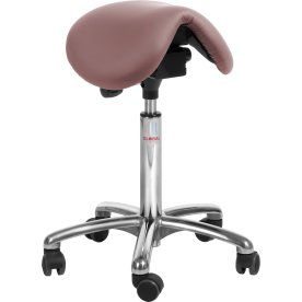 Dalton Sadelstol, Rosa, Konstläder, 60-79 cm, Alu