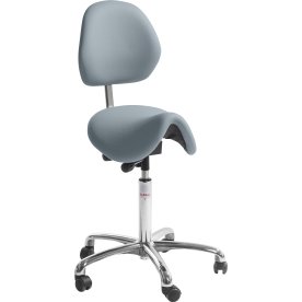 Dalton Sadelstol/Ljusblå/PU-läder/60-79cm/Ryggstöd