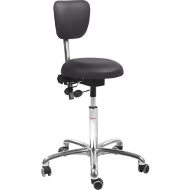 PAS Klinikstol, Svart, Konstläder/60-79cm/Ryggstöd