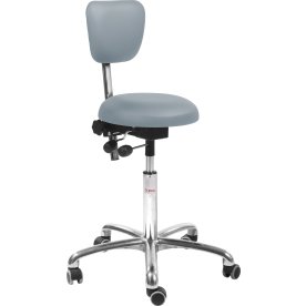 PAS Klinikstol, Ljusblå, PU-läder/60-79cm,Ryggstöd