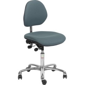 Office Arbetsstol m/låg rygg, Blågrå, Tyg, 44-56cm