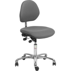 Office Arbetsstol med låg rygg, Grå, Tyg, 44-56 cm