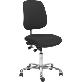Office Arbetsstol m. hög rygg, Svart, Tyg, 44-56cm