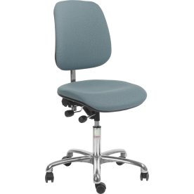 Kontorsarbetsstol m/hög rygg, Blågrå, Tyg, 44-56cm