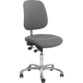 Office Arbetsstol med hög rygg, Grå, Tyg, 44-56 cm