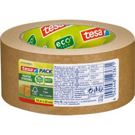 Packtejp tesa ecoLogo, papper, 50mm x 50m