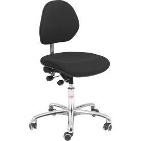 Office Arbetsstol m. låg rygg, Svart, Tyg, 44-56cm