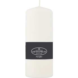 Blockljus, paraffin, 5,8x15 cm, vit