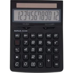 Maul Eco 850 Miniräknare med solceller, svart