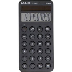Maul Eco MD 2 miniräknare med solceller, svart