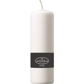Blockljus/alterljus, paraffin, 6,8x22 cm, vit
