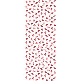 Pappersbordsduk, 1,2 x 5 m, vit med dansk flagga