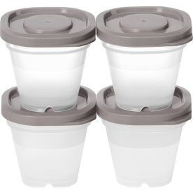 Förvaringslåda Sustain, gråbrun, 0,5 dl, 4 st.