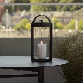 Zone Firefly Lykta, med glas, H35 cm, svart stål