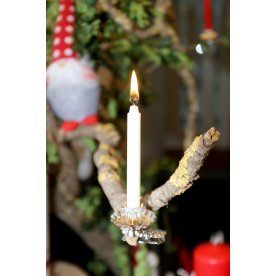 ASP-Holmblad Julgransljus 1, 2x11cm, vit, 20 st