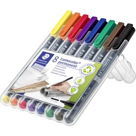 Staedtler Lumocolor 314 Märkpennor B, permanent, 8