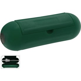 Kabelbox med gummitätning, grön, 21x7 cm