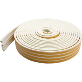 Självhäftande tätningslist, P-formad, vit, 6 m