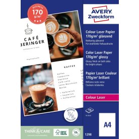 Avery laser-fotopapper, glansigt, A4 / 170 g / 150