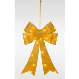 Rosett med LED, guld, batteridriven, 61 cm