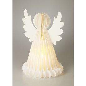Ängel I Papper m. LED Gör Det Själv, 50cm, vit