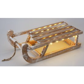 Kälke med leder, furu, 50x24x16cm