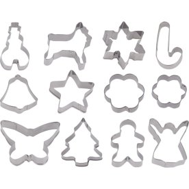 Utskärare Rostfritt Stål, julmotiv, 13 delar