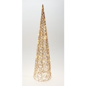 Konträd m. LED, champagneguld, H80 cm
