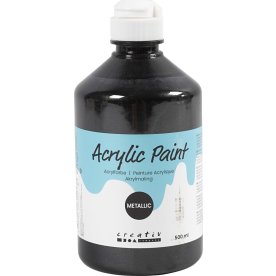 Akrylfärg A'Color 500 ml metallisk svart