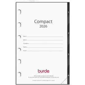 Burde 2026 Kalender, Compact grundsats