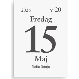 Burde 2026 Kalender, Dagblock, 44x63 mm
