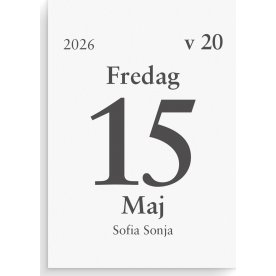 Burde 2026 Kalender, Dagblock 75x107 mm