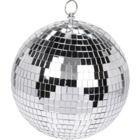 Disco-kula, glas, 11,6 cm, silver