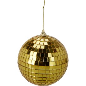 Spegelkula, glas, 11,6 cm, guld