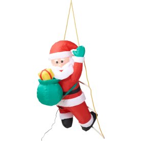 Uppblåsbar Jultomte med Repstege, H122 cm