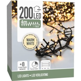 Ljusslinga m/200 LED, 4 meter, varm vit