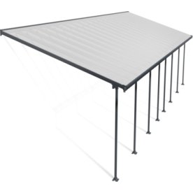 Palram Canopia Feria skärmtak, 4x12,1m, grå