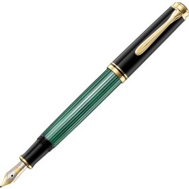Pelikan Souverän 400 Reservoarpenna EF, svart/grön