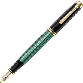 Pelikan Souverän 400 Reservoarpenna, F, svart/grön