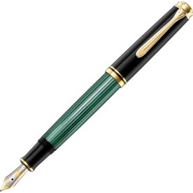 Pelikan Souverän 600 Reservoarpenna EF, svart/grön