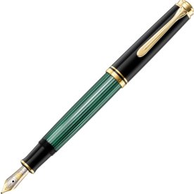 Pelikan Souverän 600 Reservoarpenna, M, svart/grön