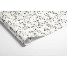 Presentpapper 10m/rll, H70cm x L10cm, vit m/motiv